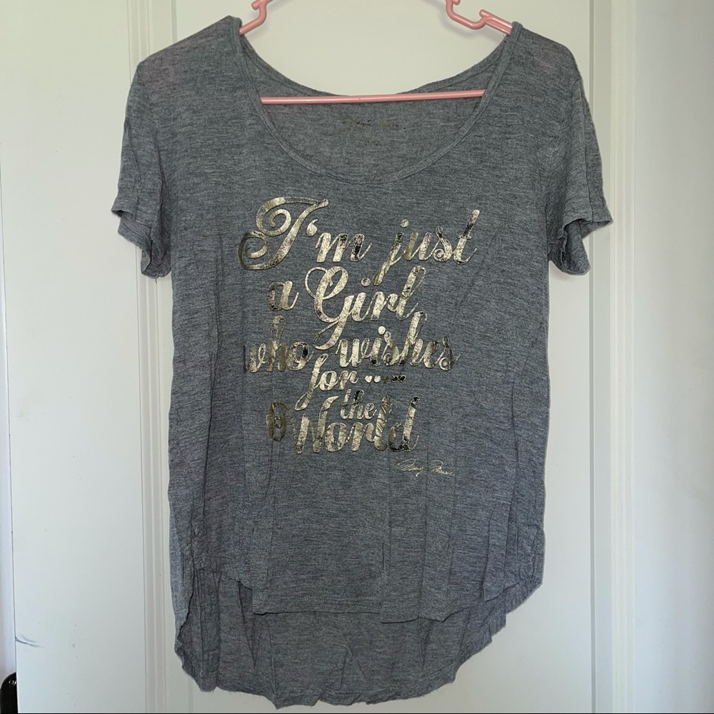 “I’m just a girl who wishes for the world” t-shirt